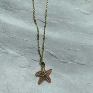 Gold Starfish Pendant Necklace